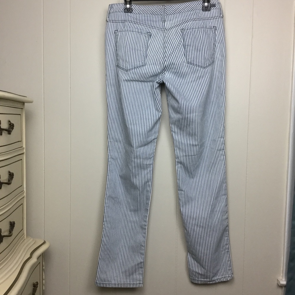 Level 99 Lily Skinny Straight Jeans Blue & white Railroad Stripe Women’s Size 28 - Picture 13 of 15